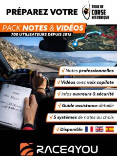 Préparez votre Tour de Corse Historique 2026 dans les meilleures conditions.

Depuis 2015, plus de 700 équipages font confiance aux pack pacenote Race4you.

Avec le Pack Notes & Vidéos, vous disposez de tous les outils nécessaires pour aborder votre Tour sereinement.

✔ Notes professionnelles prêtes à l’emploi
✔ Vidéos embarquées avec voix copilote et données GPS (trip, carte interactive, altimétrie…)
✔ Informations ouvreurs & sécurité en live
✔ Guide assistance détaillé avec plus de 50 cartes personnalisées
✔ 5 systèmes de notes au choix
✔ Disponible en français, anglais et espagnol

Commandez dès maintenant votre pack :

🌐 www.race-4-you.com

Nous restons entièrement disponibles pour répondre à vos questions et vous accompagner dans la préparation de votre Tour.

Chez Race4You, l’accompagnement personnalisé des équipages et des assistances est au cœur de notre engagement depuis 2015.

#tourdecorsehistorique #fournisseurdenotes #tdch #pacenotesupplier