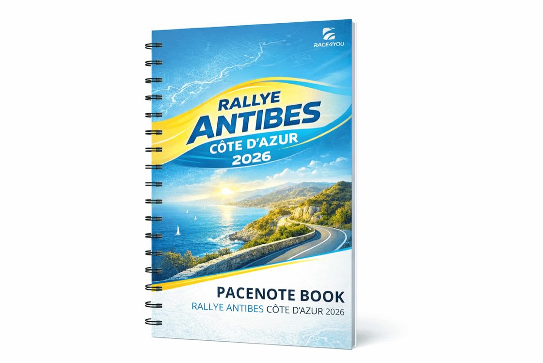 Le Pack Pacenote du rallye Antibes Côte d’Azur 2026 est disponible à la commande !

Une édition exceptionnelle au calendrier :
🇫🇷 Championnat de France des Rallyes Moderne & VHC

🇪🇺 Championnat d’Europe des Rallyes Historiques FIA

Avec un parcours mythique : Le Turini, le Col de Bleine, La Cabanette, Les clues d’Aiglun

Seulement 2 jours de reconnaissances pour 8 spéciales (120+ km).

Dans ces conditions, le pack pacenote Race4You fait la différence :

✔ Gain de temps
✔ Notes claires, précises et constantes imprimées sur un véritable cahier de copilote 
✔ Vidéos embarquées avec voix copilote & données GPS
✔ Meilleure anticipation des pièges et des trajectoires 

www.race-4-you.com