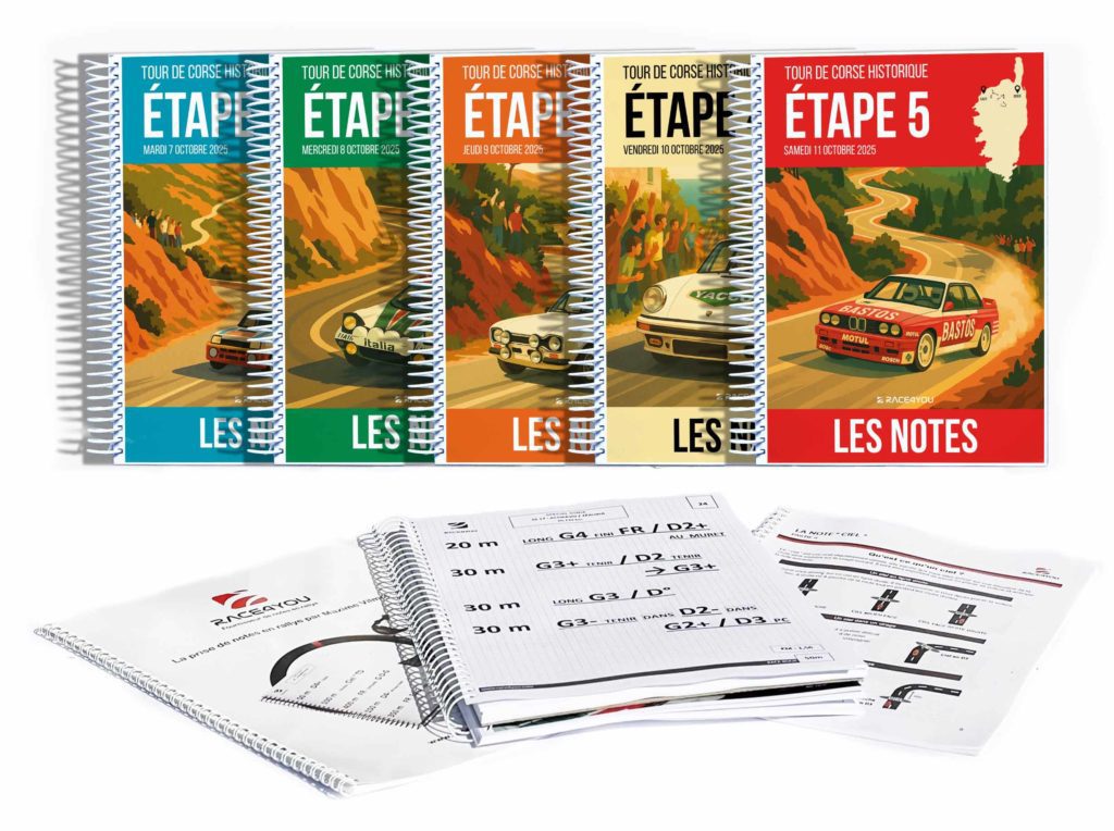 Tour de Corse Historique 2025 - Pack pace Notes Race4You - Les notes du rallye du Tour de Corse 2025